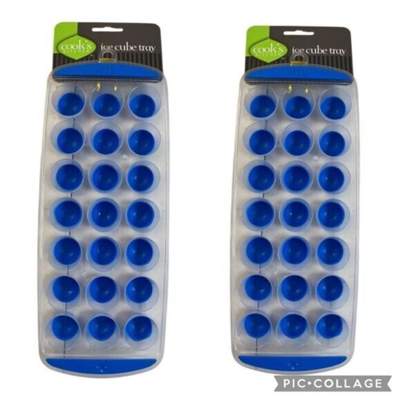 NWT Cook's Kitchen Blue Ice Cube Tray 21 Small Dome Ice Cubes or Snacks Set of 2 - Picture 1 of 9